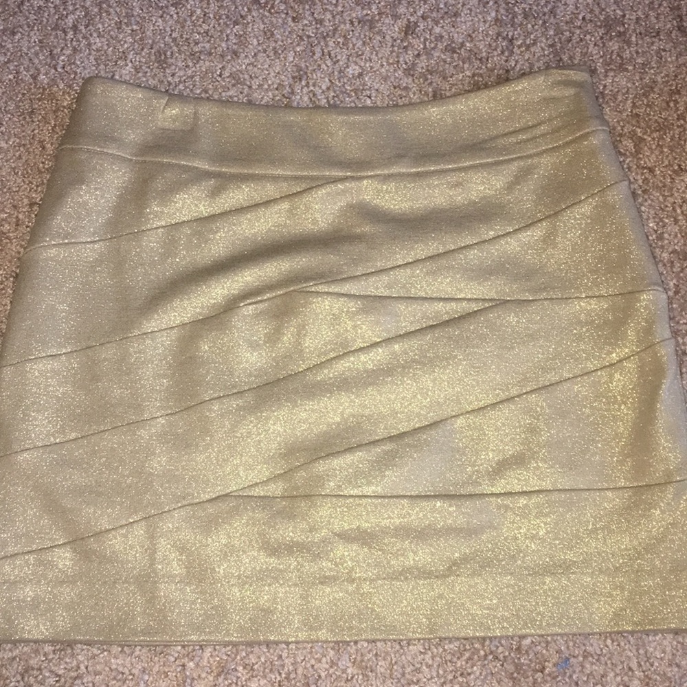 Express gold skirt